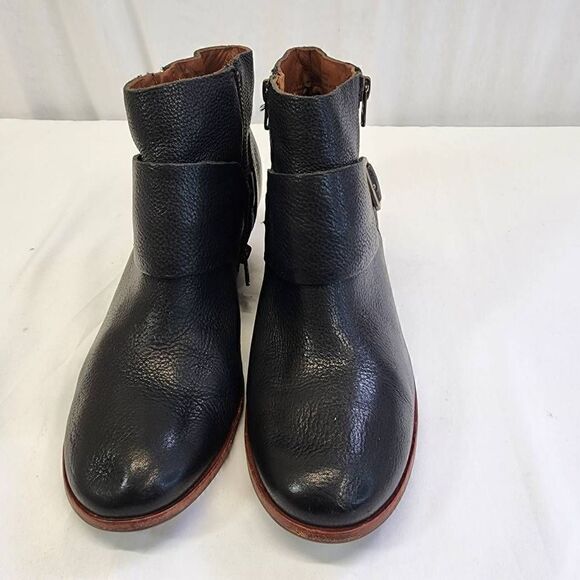 Kork Ease Boots Womens Isa Black Full Grain Leather Heeled Ankle Booties 7.5 - Picture 6 of 12